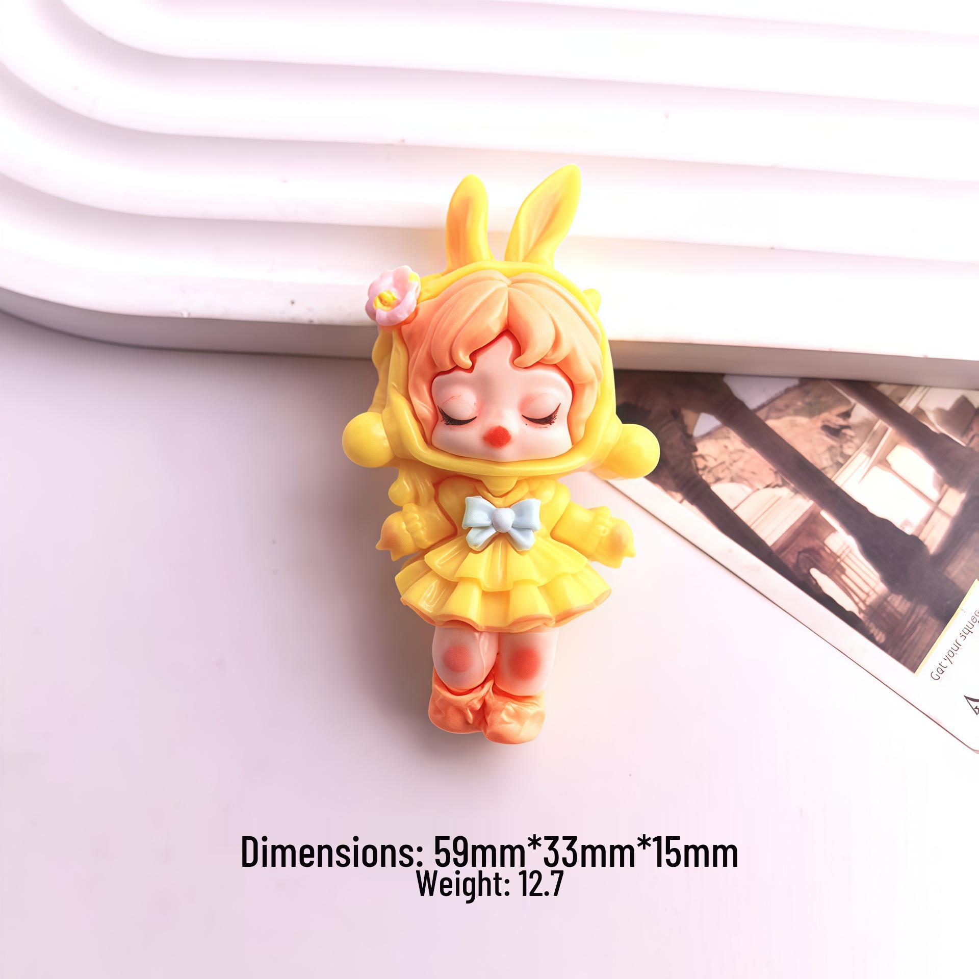 Cute Cartoon Bubble Girl Resin Accessories: Handmade DIY Magnets & Phone Case Decorations Large