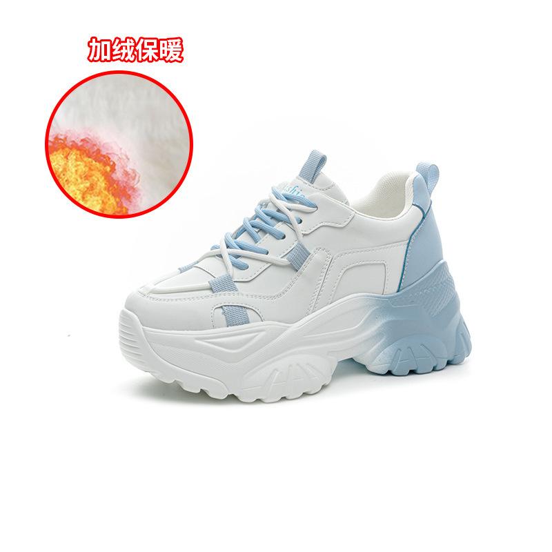 

Shoes casual shoes women s autumn and winter new velvet thick-soled versatile height-increasing contrasting women s shoes trendy shoes 40