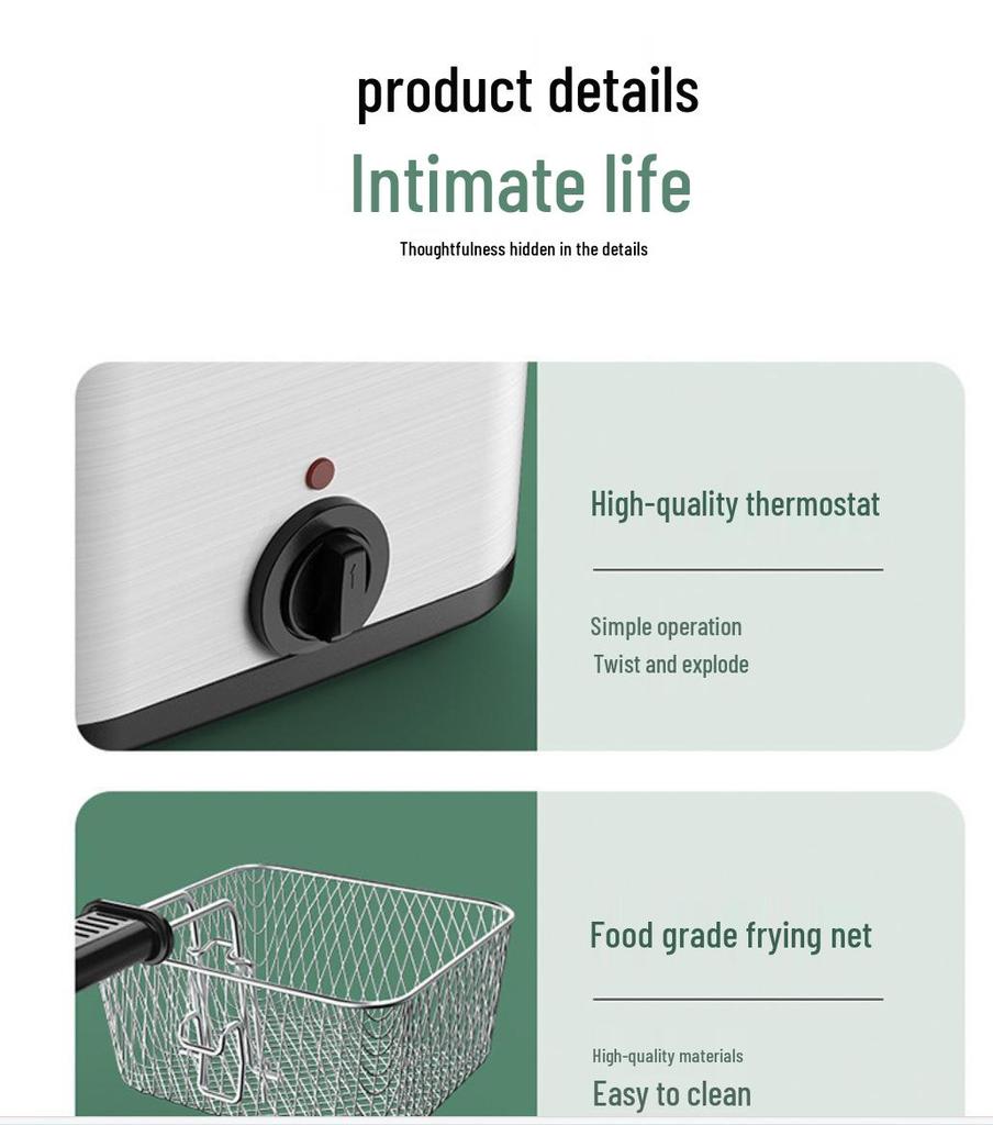 Cross-Border Visible All-in-One Self-Heating Electric Fryer Churro & French Fry Maker