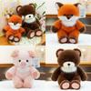 Cute Pig Bear Fox Plush Toy Cushion With Pp Cotton Filling For Kids And Teens Sleep Comfort