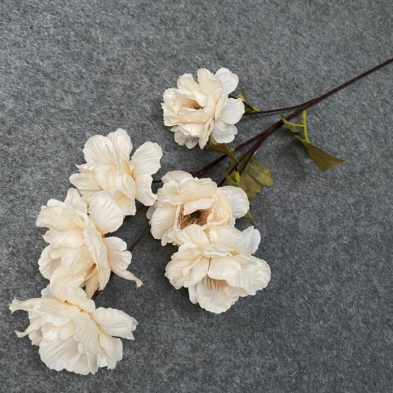 

Peony Flower Simulated Stems For Vase Display In Living Room Or Room Dining Champagne