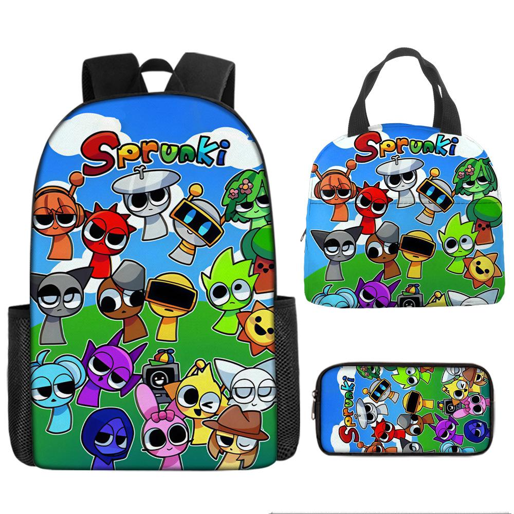 Rhythm Box Children's School Bag 1 piece minimum order new sprunki printed large-capacity campus student backpack