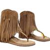 Retro Dames Zomer Nieuwe Stijl met Verhoogde Hoogte en Rits aan de Zijkant Visgraat Klittenband Sandalen
