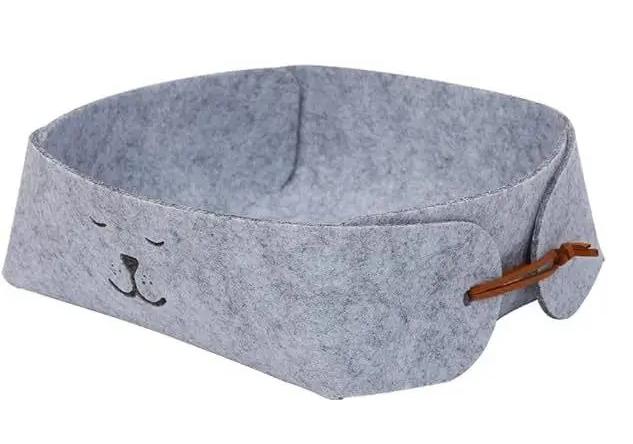 Hexagonal Felt Dice Tray Foldable Storage Box Game Tray Desktop Storage Box Jewelry Tray