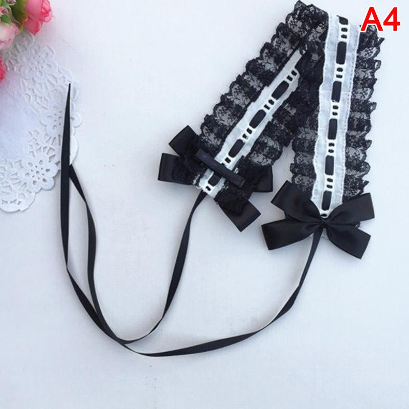 Lolita Tiara Headband Lolita Lace Bow Knot Ribbon Maid Diy Headband