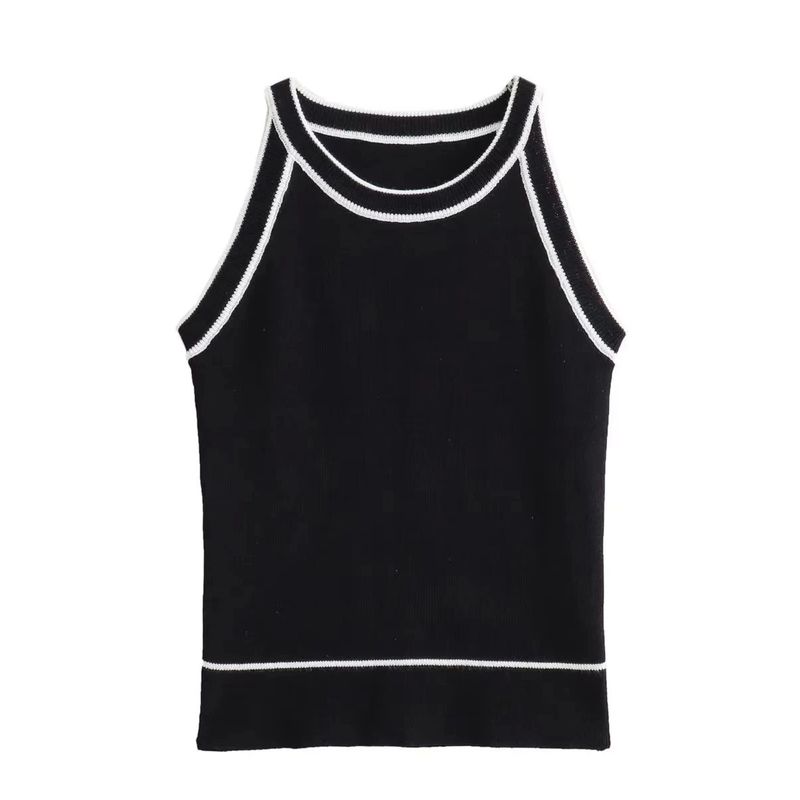 Hanging Neck Sleeveless Slim Fit Sweater Halterneck Pullover Sleeveless Slim Fit Sweater