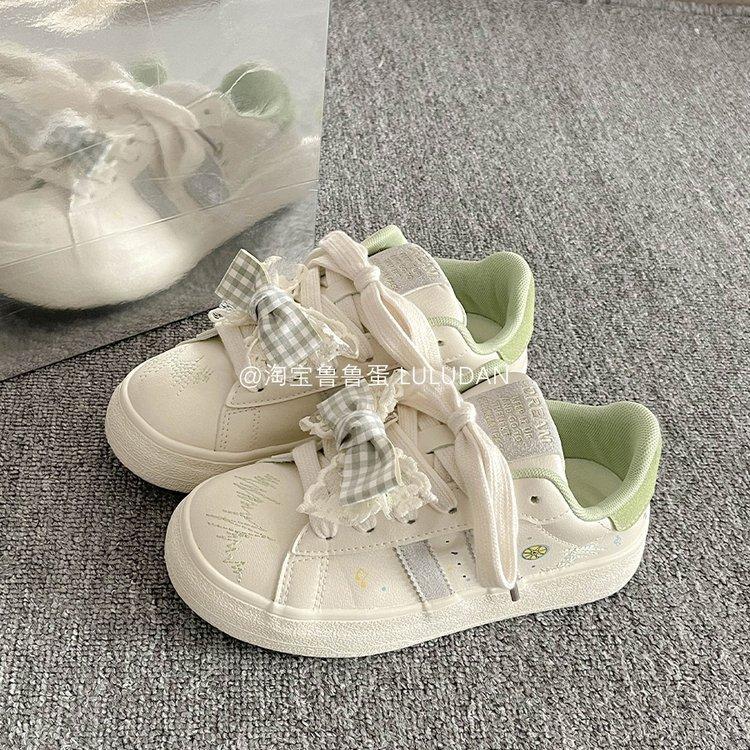 

Spring and summer new original dopamine board shoes chic shoes platform model Size 35 мятный зеленый