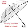 Eco-friendly Large PVC Transparent Golf Umbrella - Windproof, Rainproof, Sturdy, Long Handle with Print Logo
