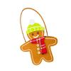 Large Gingerbreads Man Holiday Handheld Double Sided Designs Durable Fabric Christmas Party Decoration Gift Bag For Kids