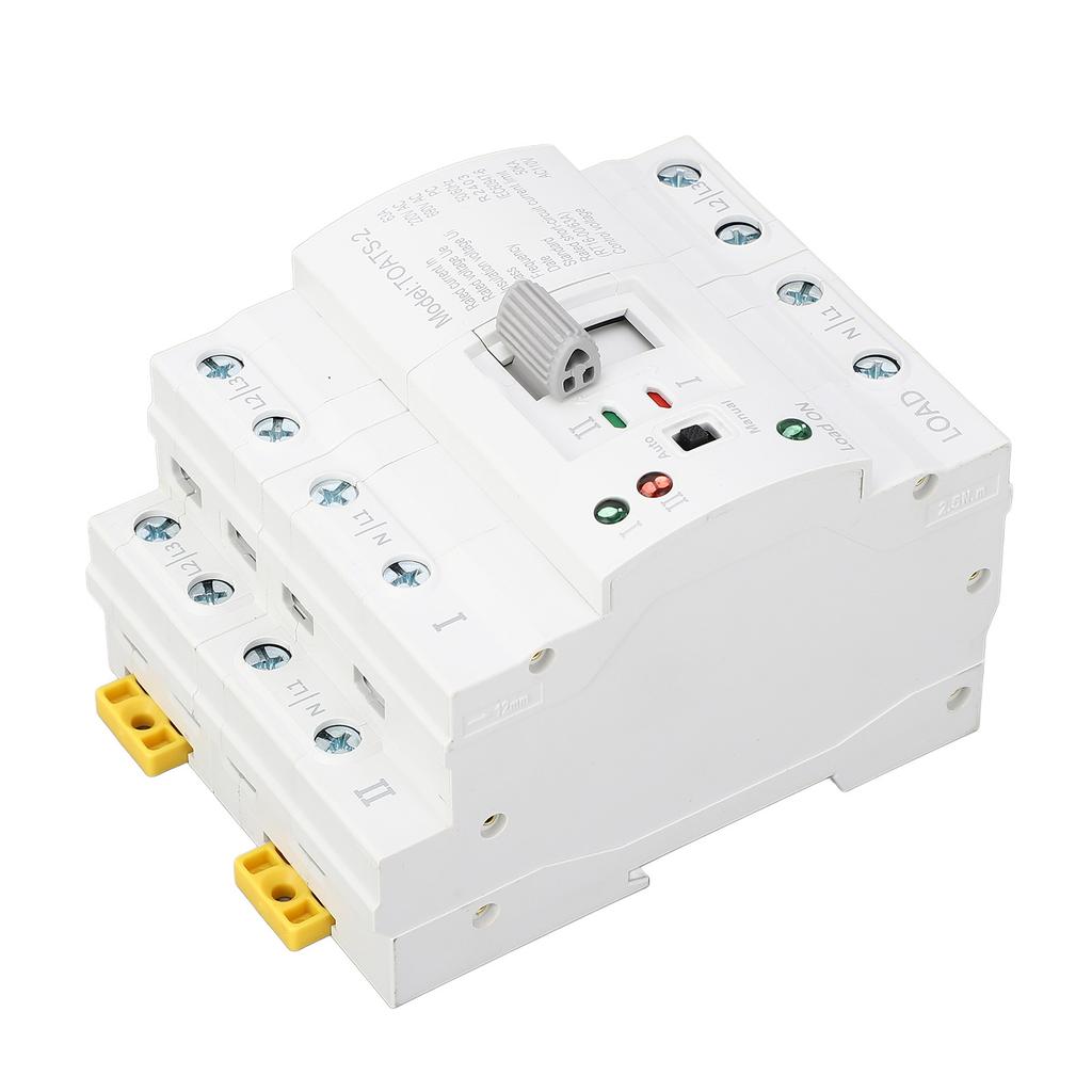 Dual Power Automatic Transfer Switch 4P 63A Emergency Generator Changeover Switch for Home 110V