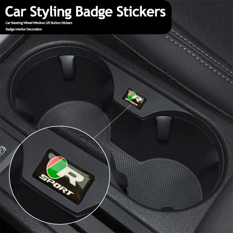 3 R Sport Style Car Badge Stickers, Suitable for All Car Decoration Accessories