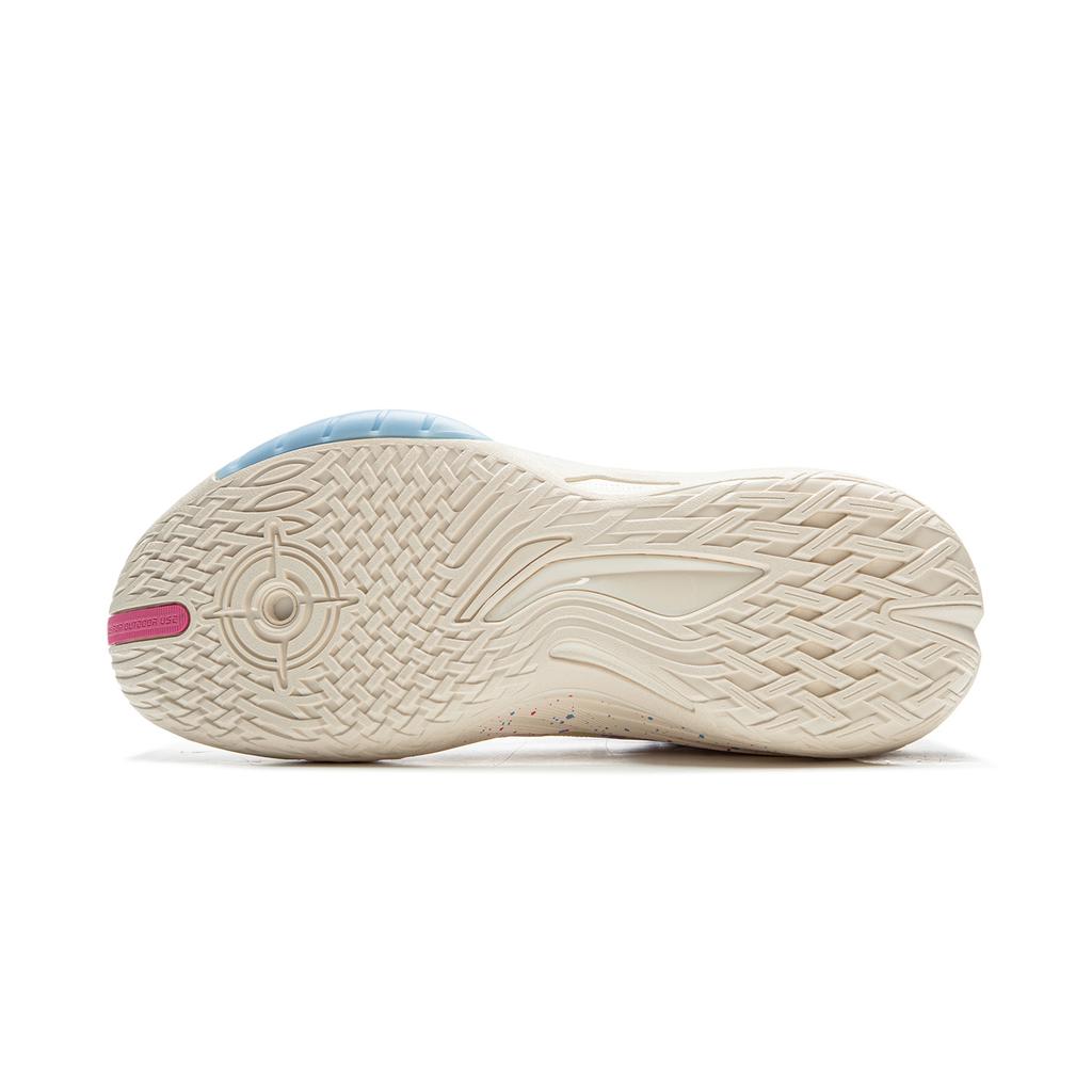 New LiNing Recreational Squirt 1 SUPER Anti Slip And Wear Resistant Rebound Low Top Basketball Shoes Men's Ecru ABFV005-2