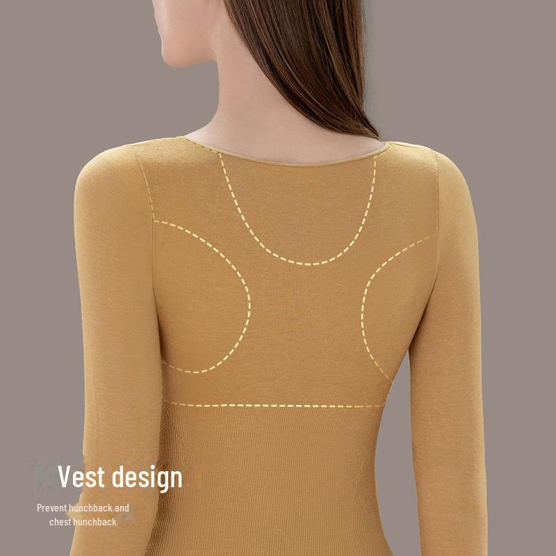 Women's Seamless Thermal Suit: German Velvet Slim Fit for Autumn and Winter