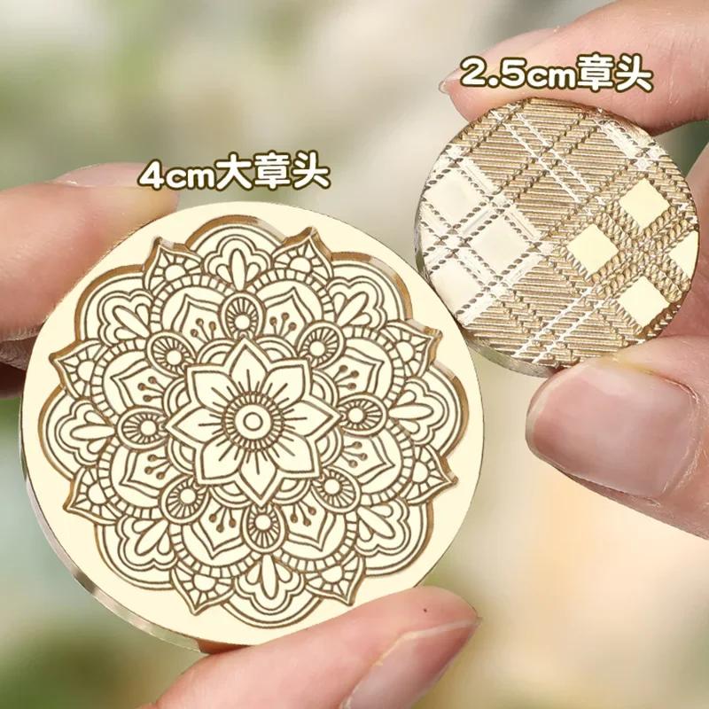 4Cm Large Chapter Head Series Sealing Wax Seal Fire Lacquer Seal Brass Chapter Head Craft Supplies Stamp Gift Handicrafts