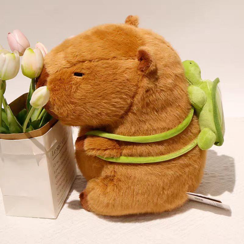 Рюкзак Капибара Плюшевая игрушка Уродливая Курица-сопля Капибара Кукла Бургер Капибара Тряпичная кукла about 23 cm