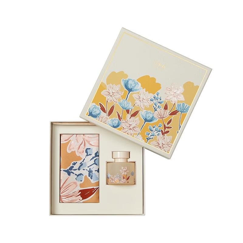 

Wanshili Flower Shadow Silk Scarf & Fragrance Set