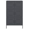 Highboard Anthracite 68 X 39 X 113 Cm Steel