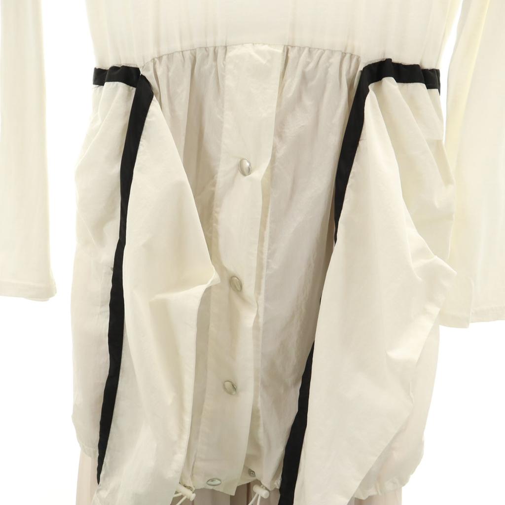 SNIDEL Long sleeve Sporty Pleated combination Long dress F white Women Used
