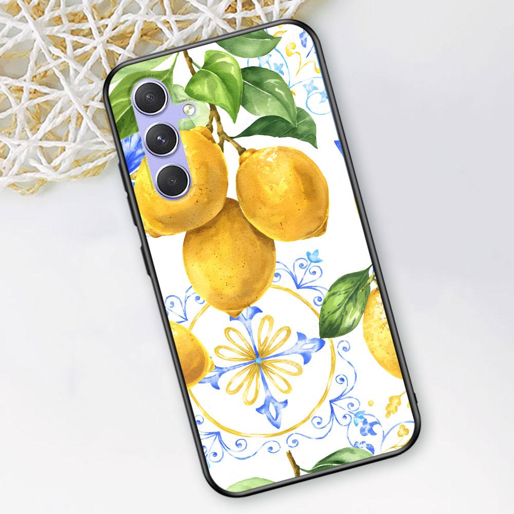 Summer Fruits Lemon Case for Samsung Galaxy A51 A53 A54 A31 A52 A12 A13 A21s A22 A32 A11 A22 A33 A41 A52s A73 TPU Phone Cover