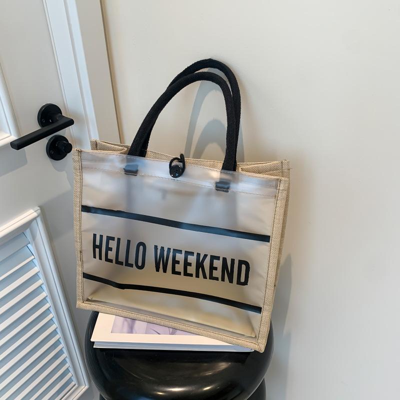 

Модная большая вместительная сумка-тоут для лета, новая персонализированная студенческая сумка для занятий, простая сумка с нишевым дизайном