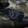 Men Watch Quartz Accurate Soft Wristband Nylon Braided Luminous Sports Wrist for Daily Wear