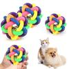 Creative Dog Rainbow Ball PVC Material Colorful Bell Toy Ball Pet Cat Dog Interactive Chewing Toy Pet Toy Ball Rainbow Bell Ball