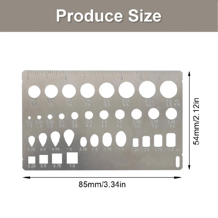 Instrument de măsurare cu șubler, indicator de dimensiune diamantat, esențial, precis, pentru fabricarea bijuteriilor și evaluarea gemologilor