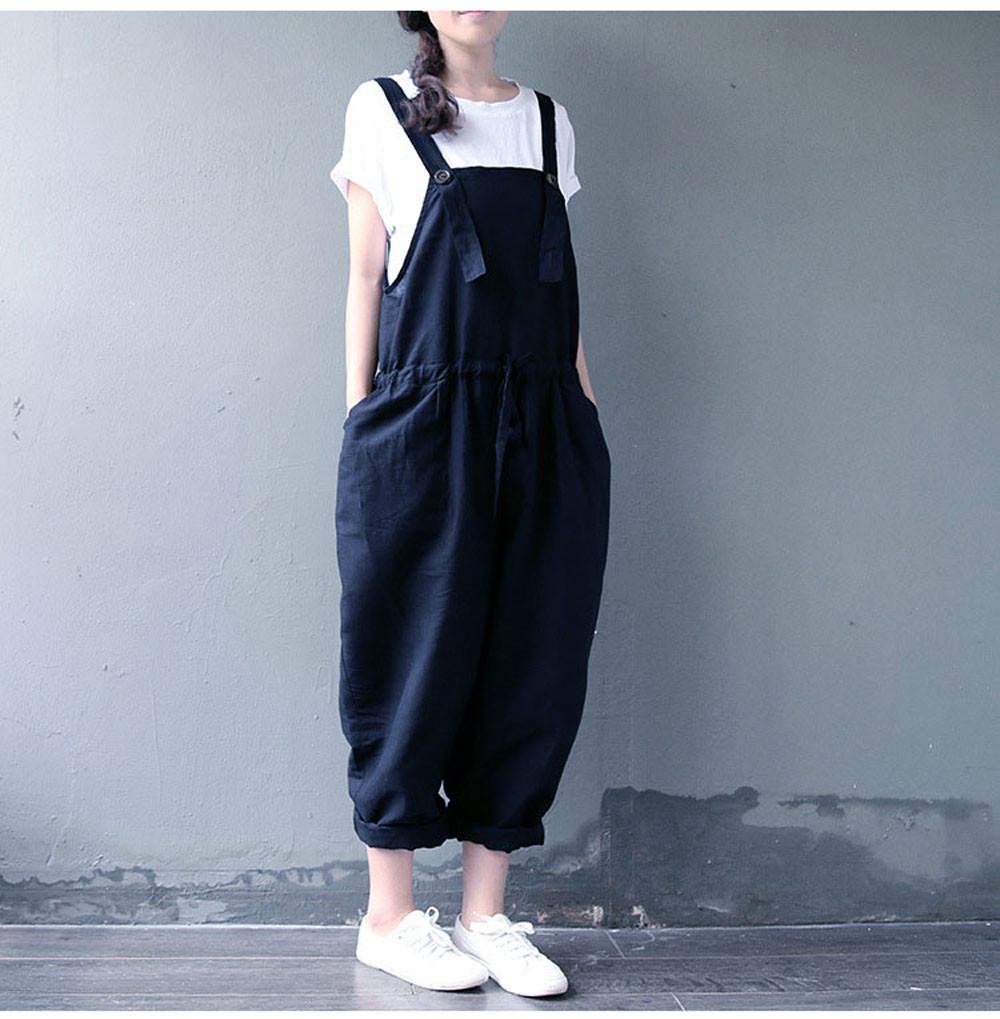 loose dungaree dress