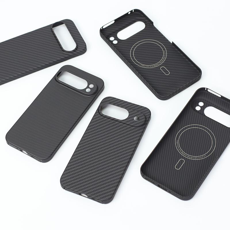 YTF-Carbon Carbon fiber case for Google Pixel 9 Pro XL Anti-fall Aramid Fiber case Design Pixel 9 cover Thin and light Magnetic