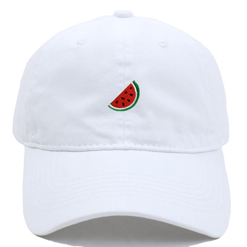 Printed Watermelon Baseball Cap Men's Washed Soft Top Retro Dad Hats Women's Casual Versatile Fashion Trend Duck Tongue Caps
