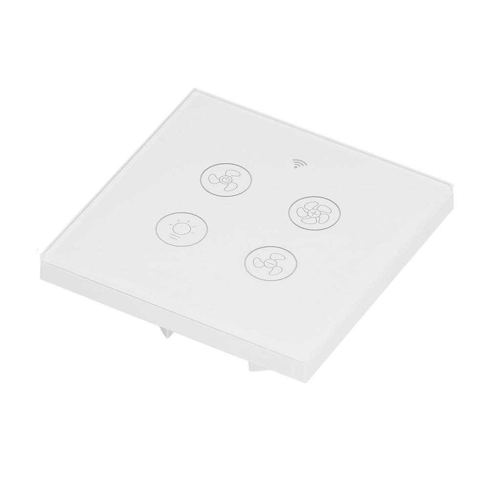 Intelligent Wifi Fan Light Switch Support RF Remote Control Voice Control 100?250V White