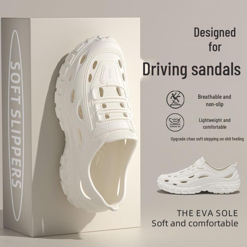 2025 Men's & Women's Non-Slip, Anti-Odor Hole Shoes - Closed-Toe Soft Sole Dual-Use Beach Sandals