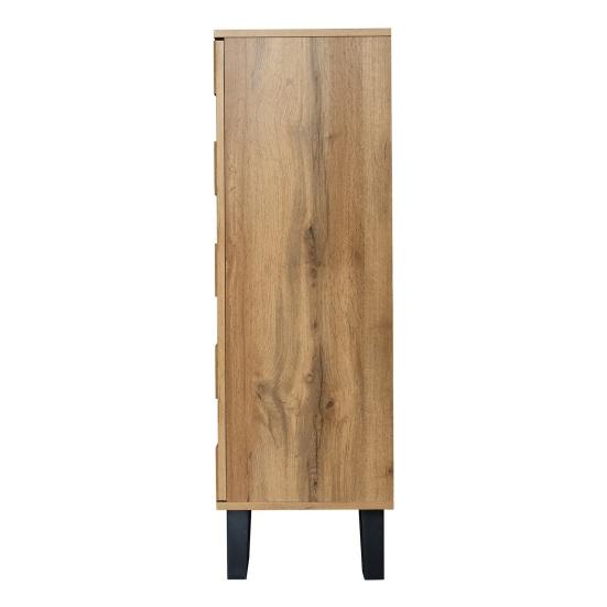 Sideboard, Modern Shoe Cabinet with 5 Compartments, Dimensions 80.5 X 35 X 109.5 Cm, Adjustable Shelves