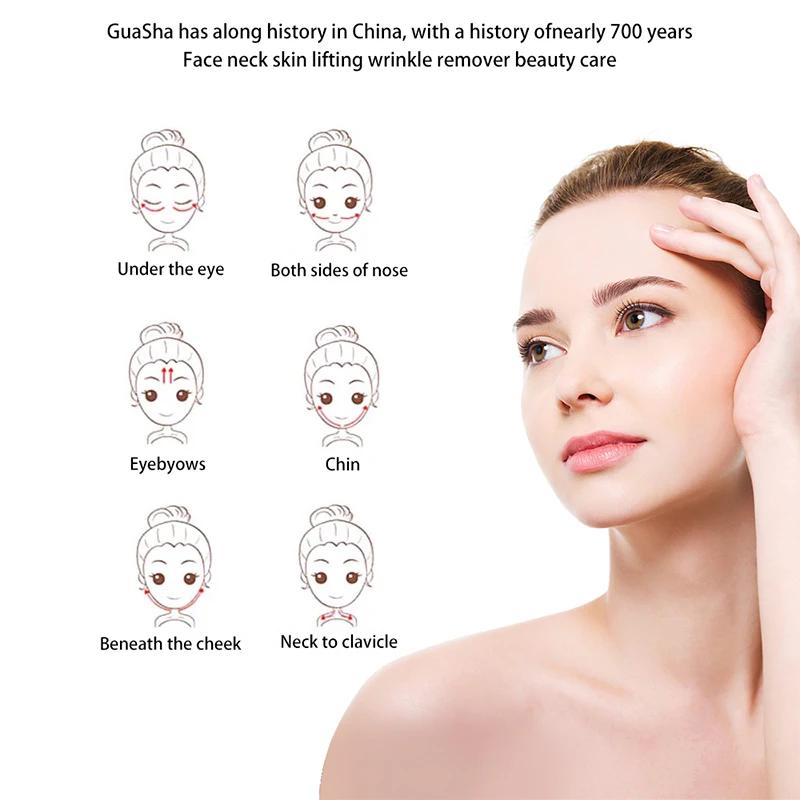 GuaSha Jade Facial Beauty Scraping Massage Tools Firm Skin Care Face Gua Sha SPA Physical Therapy Gue Che Roller