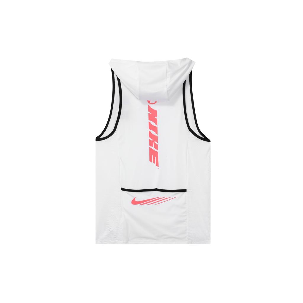 Nike Sport Clash Logo Print Hooded Loose Tank Top Men Tops White CZ1506-100
