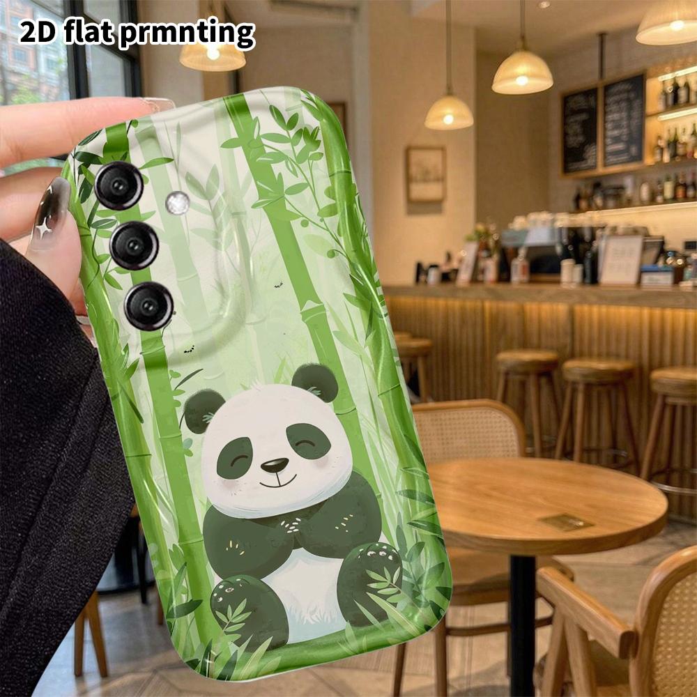 Phone Case: 2D Flat Samsung Galaxy A34 A35 S20 S22 S21 FE Plus Ultra Protective Case, Meditating Panda, Christmas Halloween Holiday Gift