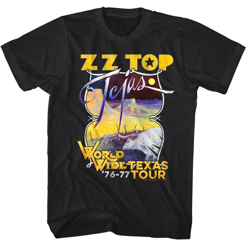 Мужская футболка ZZ Top World Wide Texas Tour 1976 Tejas Desert Blues Rock Band L