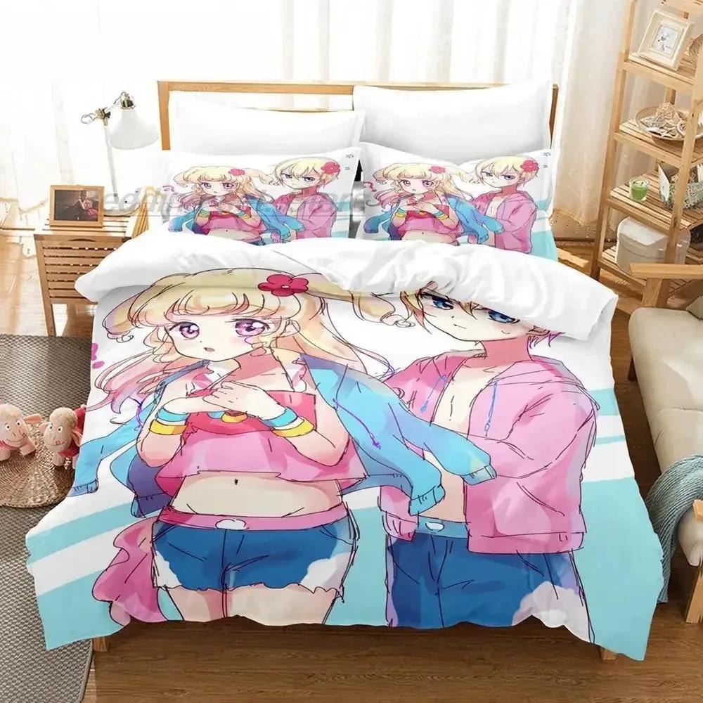 

3D Kawaii Girls Idol Time Pripara Comfortable Duvet Quilt Cover Pillowcase Bedding Set Children Bedroom Decoration Home Textile 70x133cm