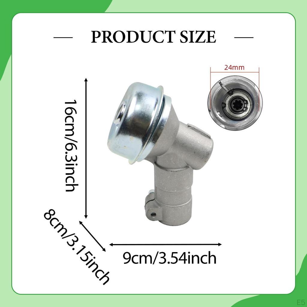 24mm Brush Cutter Gear Head Assembly Components Professional Garden Simple Installation Replacement