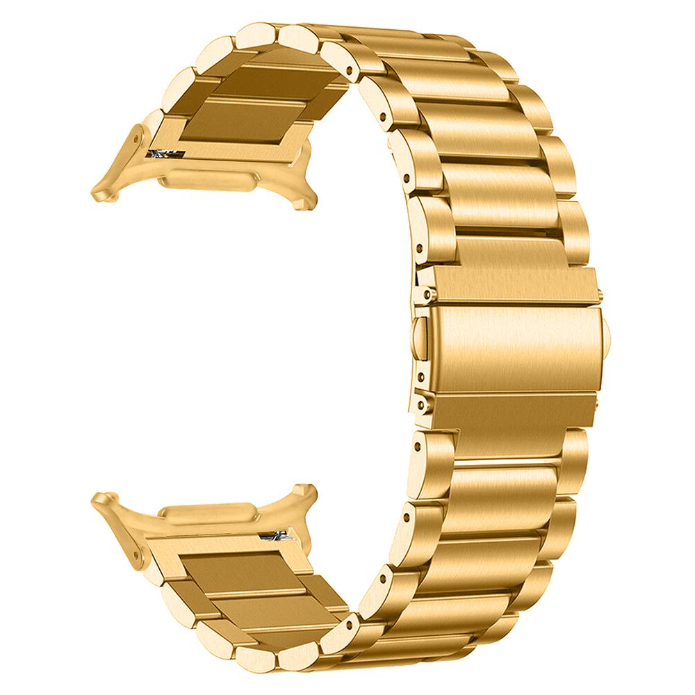 

Electroplating Color Metal Strap for Samsung Galaxy Watch8 44mm/40mm/Watch8 Classic 46mm Watch Band 3-Bead Gold