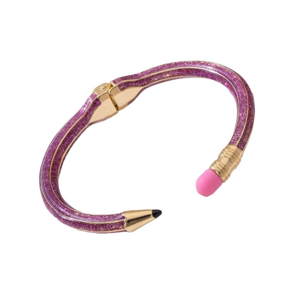 C-Shaped Open Cuff Pencil Shaped Bracelet Spring Open Band Daily Casual Dress-up фиолетовый