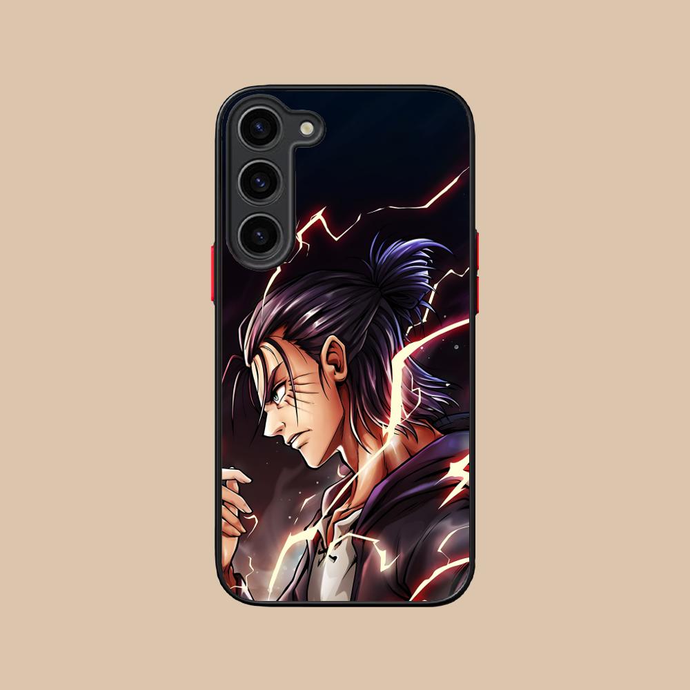AOT Eren Yeager Silicone Mobile Phone Case for Samsung Galaxy S26 S25 S24 S23 S22 S21 Plus FE Ultra Colorful Cover