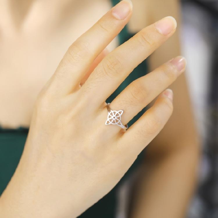 Witchcraft Knot Rings Gift for Women Geometric Celtic Knot Vintage Jewelry