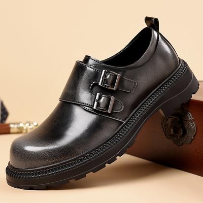 Mode Retro Braun Herren Leder Freizeitschuhe Dicke Sohle Verschleißfest Business Formelle Schuhe High-End Anlass Herren Hochzeitsschuhe