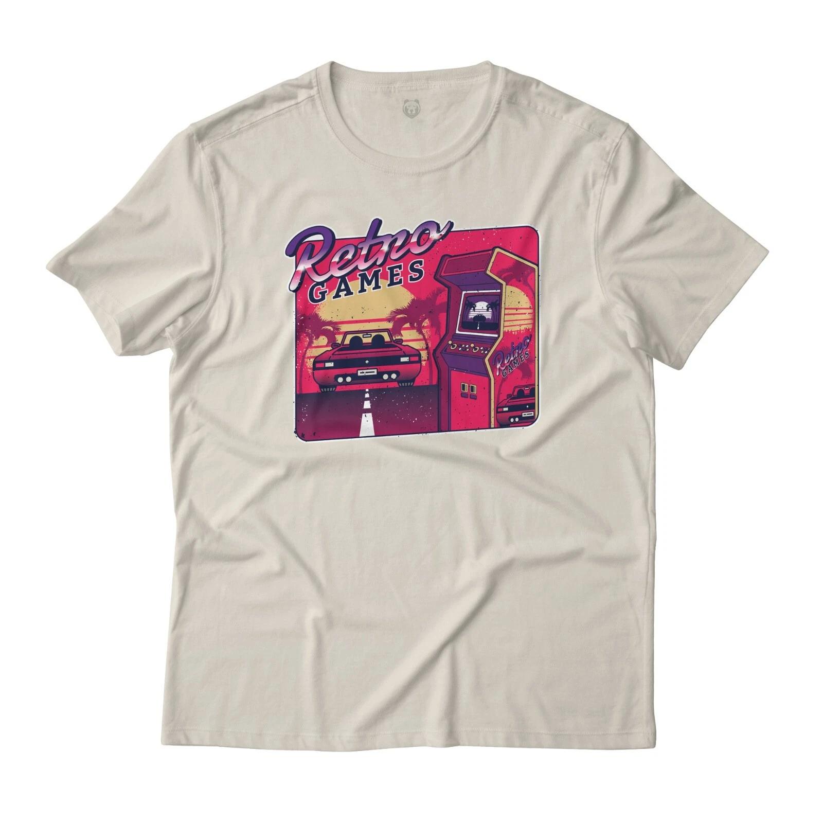 

Retro Games Vaporwave Retro Art Gaming Graphic T-T-Shirt Unisex Lightweight Cotton L