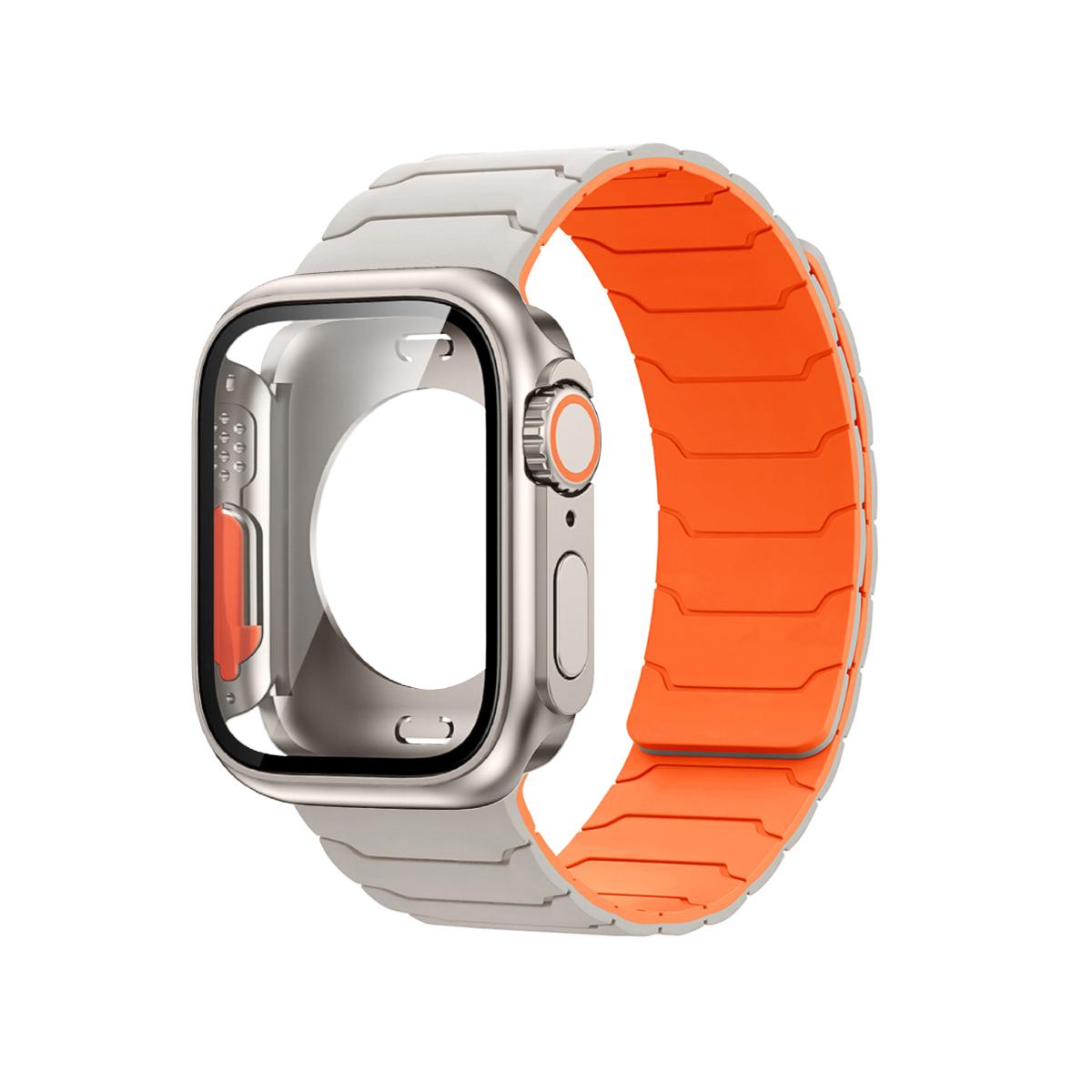

Чехол+Ремешок для Apple Watch Band 45мм 44 41 42 40мм Силиконовый Браслет для Iwatch Серии 3 4 5 6 Se 7 8 9 10 Сменить на Ультра Чехол 40mm
