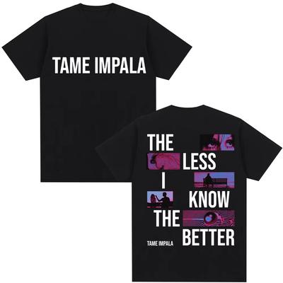 Rock Band Tame Impala The Less I Know The Better Koszulki Męskie Vintage Hip Hop Gotyckie Koszulki Bawełniane Codzienne Luźne Koszulki