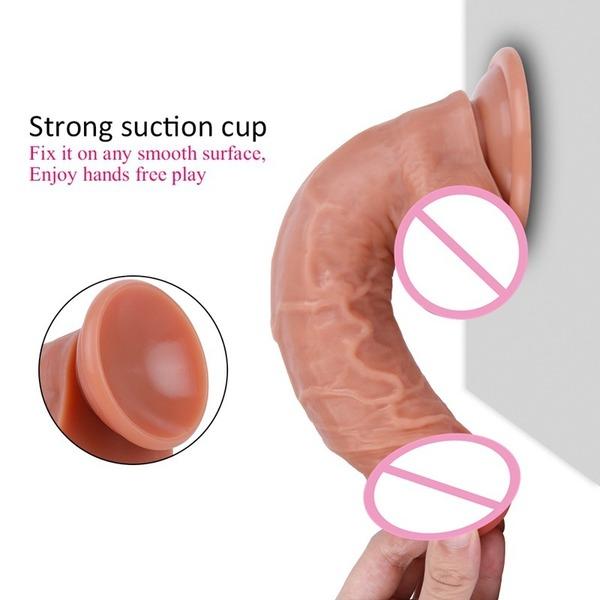 Imitation For Women Masturbator Double-feel Silicone Dildo