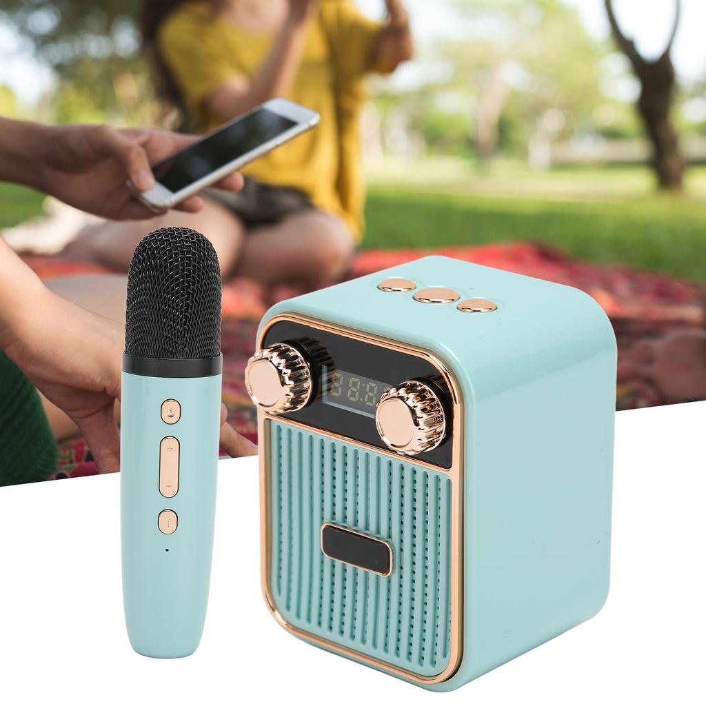 Karaoke Machine HiFi Stereo Sound Portable Speaker with Microphone for Kids Gifts