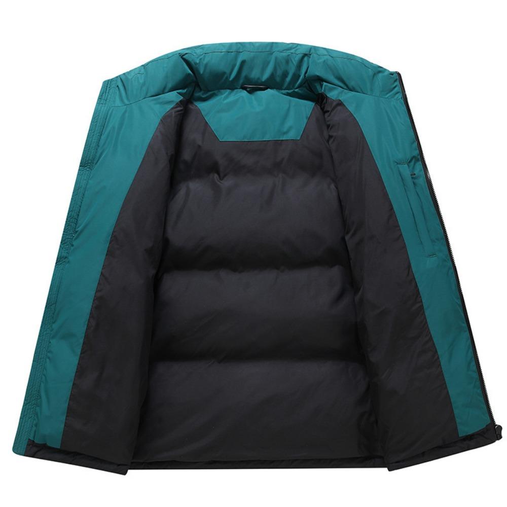 Winter New Couple, White Duck Down Stand-up Collar Thickened Warm Jacket Men's Bread Clothes